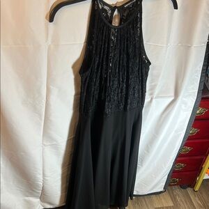 Chic Black Lace Backless Dress